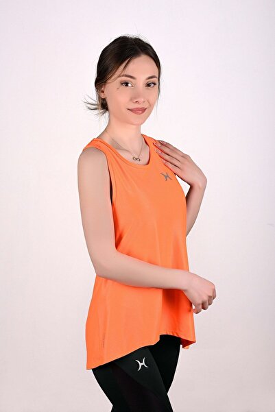 HALVMAN Kadın Sırt Yırtmaçlı Sporcu Atleti Turuncu Hlv1324