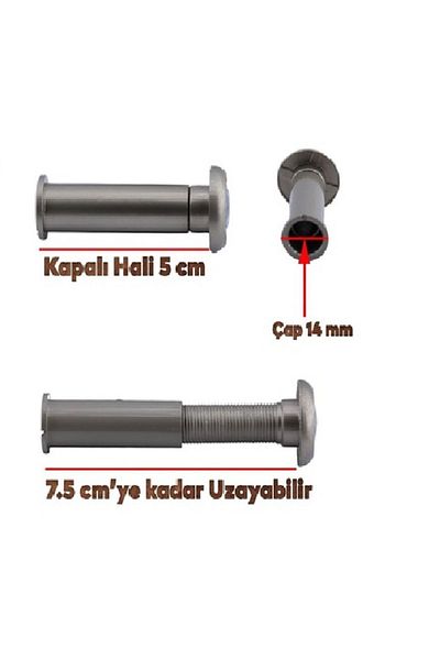 bym yapı Steel opens the door binoculars 50* 75 measures diameter 1.4 mm including washer
