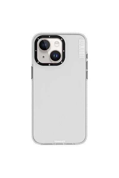 Youngkit iPhone 15 Uyumlu Kılıf Pürüzsüz Düz Arka Yüzey YoungKit Crystal Color Serisi Kapak Şeffaf