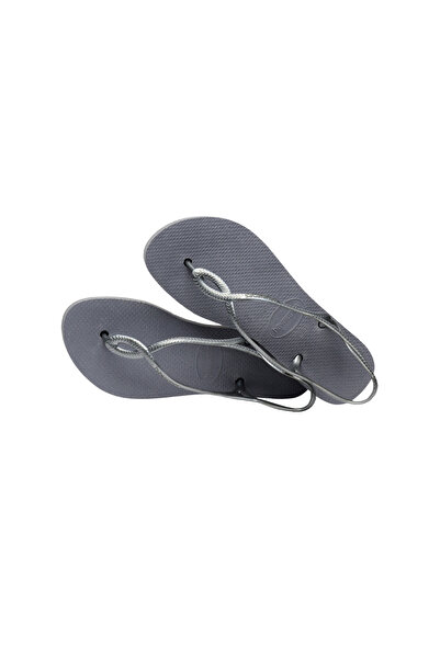 Havaianas Luna Grey Steel Flatform Women's Slippers - 4148600 -5178