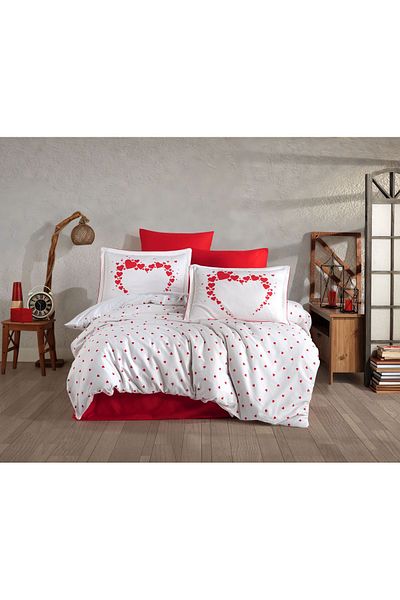 Hobby White Cotton Satin Duvet Cover Set - Double Hobby