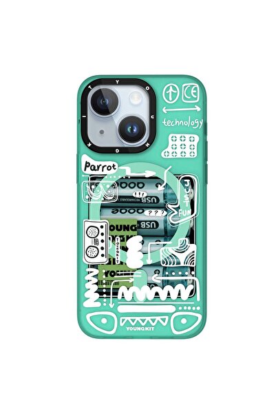 Youngkit iPhone 15 Uyumlu Kılıf Magsafe Şarj Özellikli Youngkit Dark Matter S...