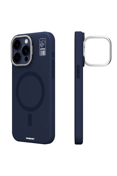 Youngkit iPhone 15 Pro Kılıf Magsafe Şarj Özellikli Kamera Standlı Silikon Yo...