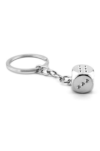 Solfera Luck Casino Backgammon Metal Keychain - Dice Shaped KC137
