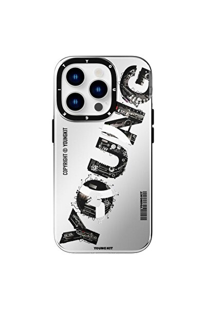 Youngkit iPhone 14 Pro Max Uyumlu Kılıf Magsafe Şarj Özellikli Yazı Temalı YoungKit Mechanic Serisi Kapak