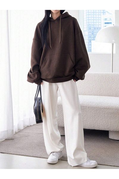 EYAX MODA Plus Size Hooded Women's Sweatshirt