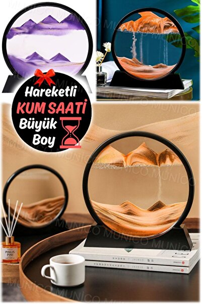 Munico Çeyizlik Pinterest Hareket Kum Sanatı Yaratıcı Oturma Odası Yatak Süs 3D Kum Saati Büyük Boy 12inç