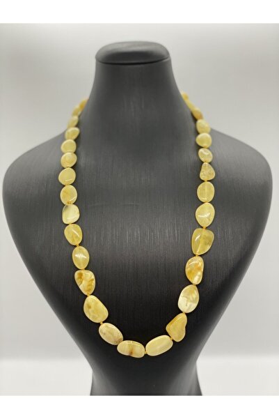 Doğaltaş Adult Amber Natural Stone Necklace