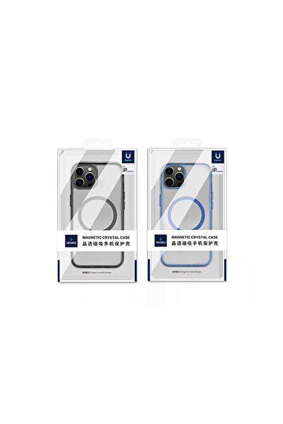 WIWU Iphone 14 Magsafe Şarj Özellikli Lens Korumalı Şeffaf Silikon Kapak