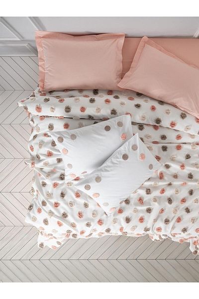ŞENER HOME CottonBox Bonny Alvin Salmon Pique Set - Double