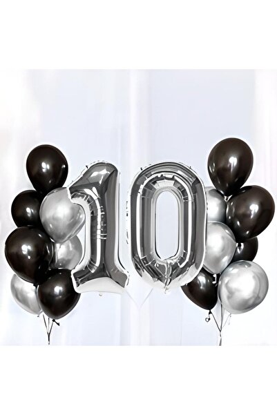 DÜVENCİ TİCARET 10 Yaş Doğum Günü Balon Seti
