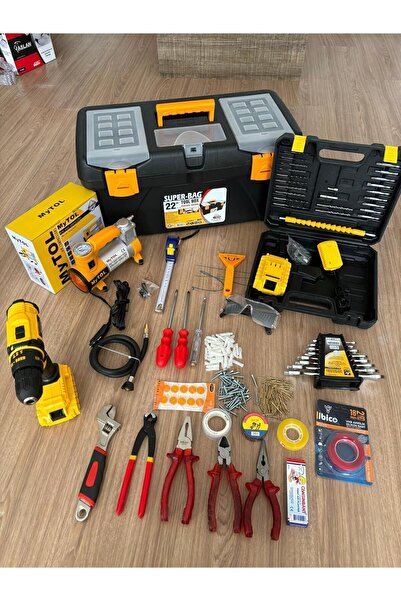 DİBA AVM 273 PARÇA  EL ALETİ DOLU TAKIM ÇANTASI  ARAÇ HAVA KOMPROSÖRLÜ TAMİR SETİ EV ARABA TAMİR SETİ