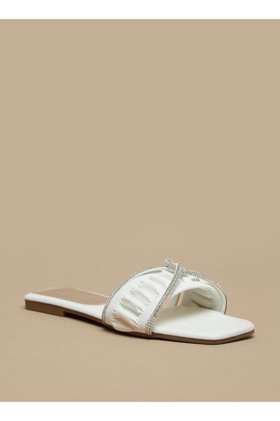 Flora Bella by Shoexpress Studded Slip-On Sandals