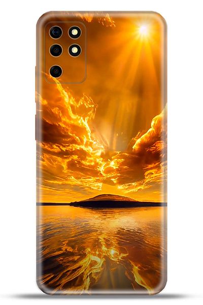 cupcase حافظة Reeder S19 Max Pro-S من السيليكون المرن لحماية الكاميرا بتصميم منقوش بدقة 4K - غروب الشمس الساخن