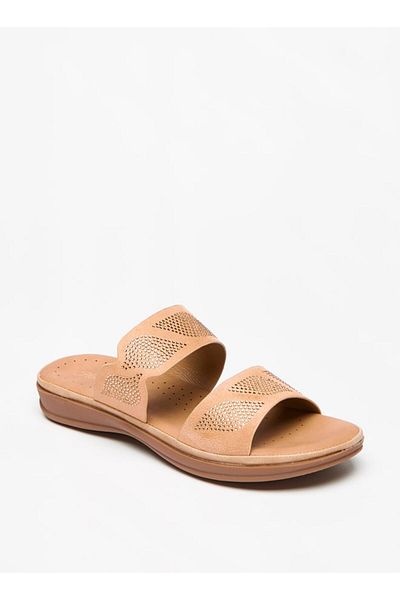 Flora Bella by Shoexpress Embellished Strap Slip-On Open Toe Sandals