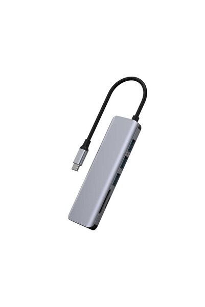 WIWU Alpha A731hc 7 In 1 Type-c Hub 100w Şarj Destekli Sd Kart-hdmi-usb Çoğal...