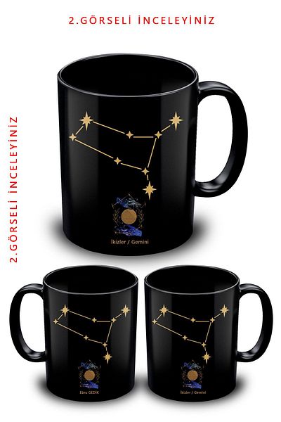 yhfoto Gemini Zodiac Sign Black Mug - Zodiac Sign Coffee Mug