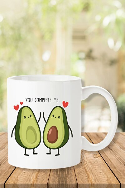 yhfoto مج مطبوع عليه أفاكادو يو كومبليتي مصمم خصيصًا