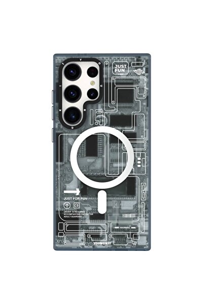 Youngkit Galaxy S24 Ultra Uyumlu Kılıf Magsafe Şarj Özellikli YoungKit Techno...