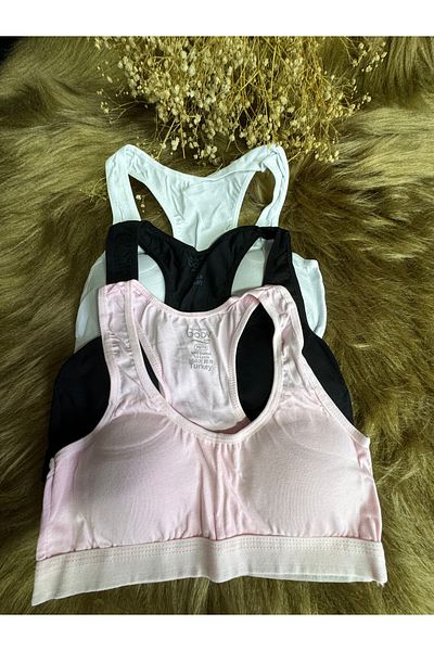 SATTENS Sutien sport pentru creșterea bustului - Set de 3 jumătate de maioar cu tampoane