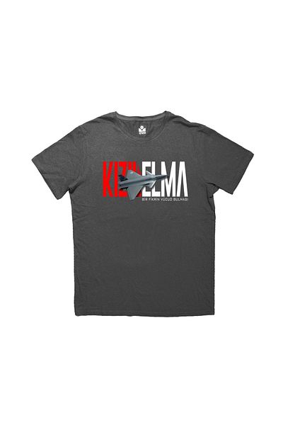 Crea Eymer Wear Crea Eymer Unisex Basic μοτίβο 100% βαμβακερό μπλουζάκι με λαιμόκοψη με κοντό μανίκι Redberry