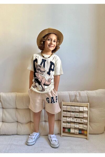 GAP Kids Dinosaur Printed T-shirt and Shorts Set
