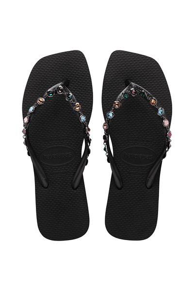 Havaianas Πολυτελείς Μαύρες Γυναικείες Παντόφλες - 4148930-0090