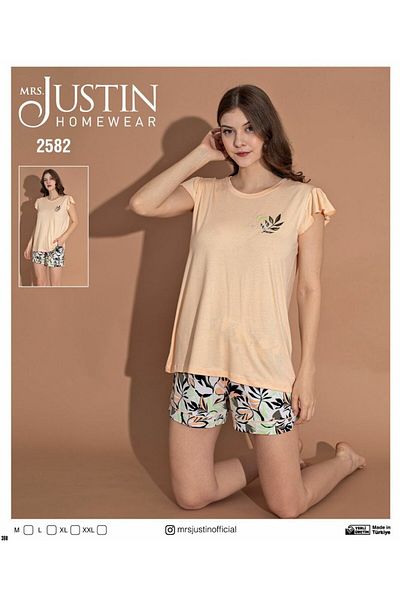 Mrs Justin 2582 Set de pijamale pentru femei model cu mâneci scurte - Home Wear
