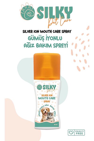 Silky Kediler Için Gümüş Iyonlu Ağız Bakım Spreyi - 100ml | Taze Nefes Ve Diş Sağlığı