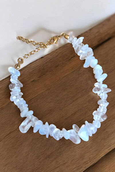 MGA DOĞAL TAŞ سوار من الحجر الطبيعي - سلسلة فولاذية ومشبك لا يفرض اللون ولا يبهت