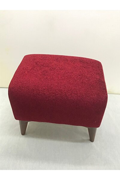 Lütfiye Gündoğan Ayak Uzatmalık Leke Tutmaz Kumaş Bordo Renk Puf Yükseklik 40cm