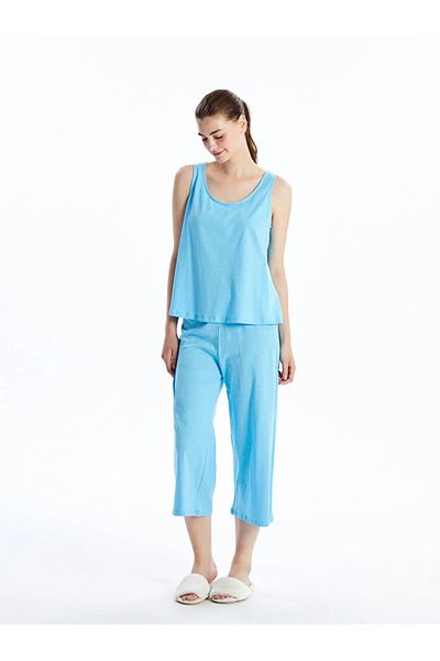 LC Waikiki Seturi de pijamale LCW DREAM pentru femei - decolteu, capris solid
