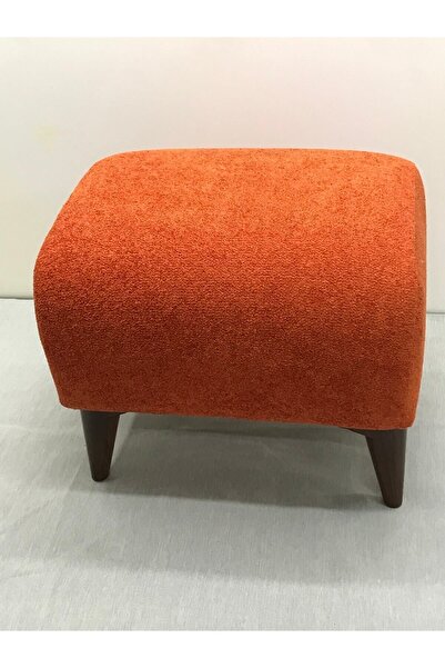 Lütfiye Gündoğan Ayak Uzatmalık Leke Tutmaz Kumaş Turuncu Renk Puf