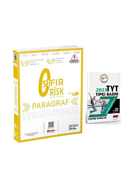 Üç Dört Beş Yayıncılık üçdörtbeş sıfır risk paragraf soru bankası ve tyt tıpk...