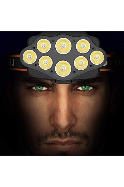 Geltoptan 5000 Lümen Yüksek Işıklı Şarj Göstergeli Şarjlı Kafa Feneri Avcılık...