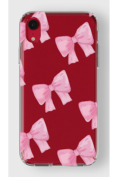 moonset Iphone XR Uyumlu Fiyonklar Tasarımlı Baskılı Şeffaf Telefon Kılıfı