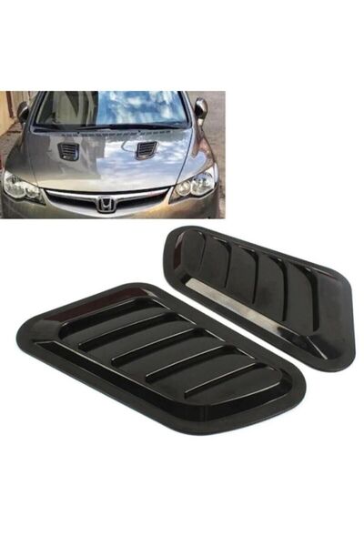 10oto Kaput Üstü Havalandırma Izgarası Petekli Ithal Pino Black Plastik Vent Abs Plastik