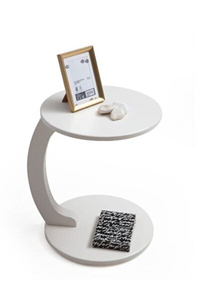 EVNESYA Doruk Yan Sehpa Beyaz