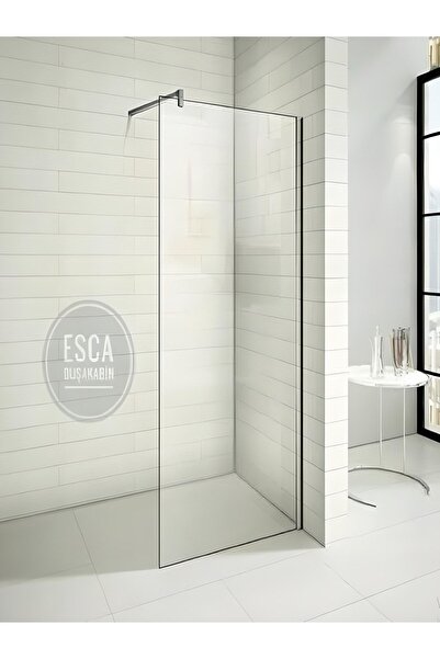 Esca Sabit Panel Cam Krom Duşakabin H-183 Metal Paslanmaz Alüminyum Profilli ...