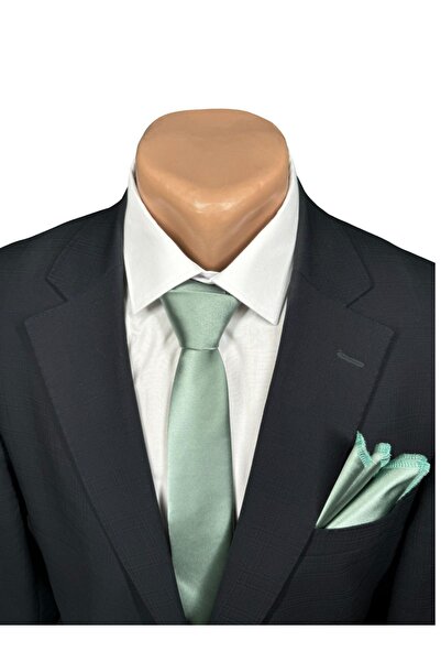 HARES Satin Lemon Mold Patterned - Limited Edition Tie and Handkerchief