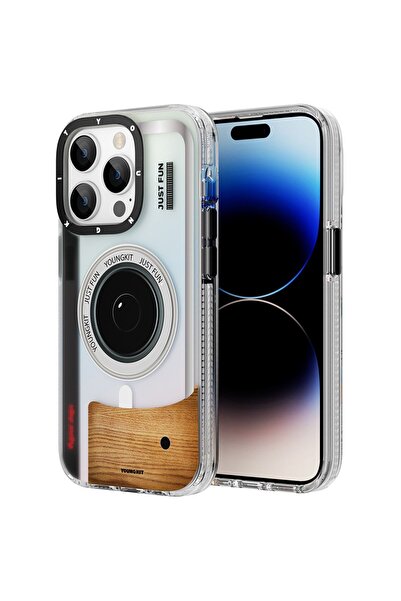 Youngkit Iphone 14 Pro Max Uyumlu Kılıf Magsafe Şarj Özellikli Lens Figürlü Art Film Serisi Kapak