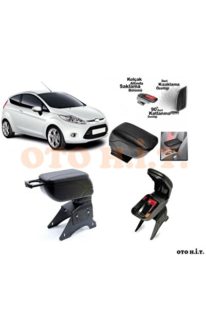 OTO H.İ.T. Ford Fiesta 2008 Üzeri Uyumlu Kol Dayama Ve Kolçak Sürgülü Bardakl...