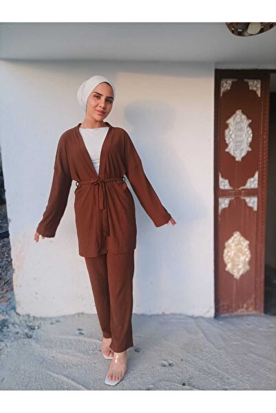 CLB COLLECTION ΑΝΤΙΤΥΠΟ - Σετ κιμονό με λεπτομέρεια ζώνης