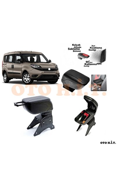 OTO H.İ.T. Fiat Doblo D4 Uyumlu Kol Dayama Ve Kolçak Sürgülü Bardaklıklı Ayar...