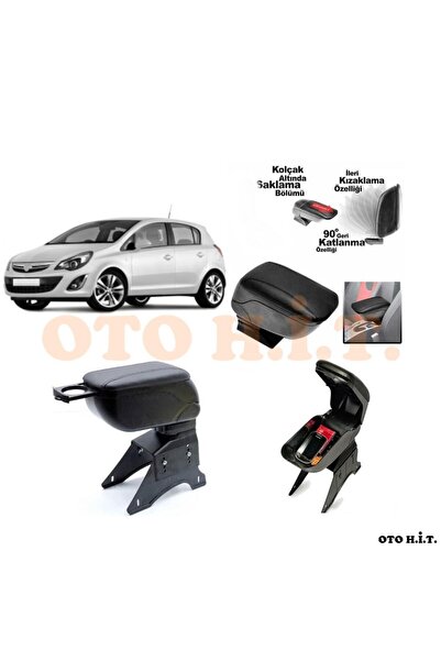 OTO H.İ.T. Opel Corsa D Uyumlu Kol Dayama Ve Kolçak Sürgülü Bardaklıklı Ayarl...
