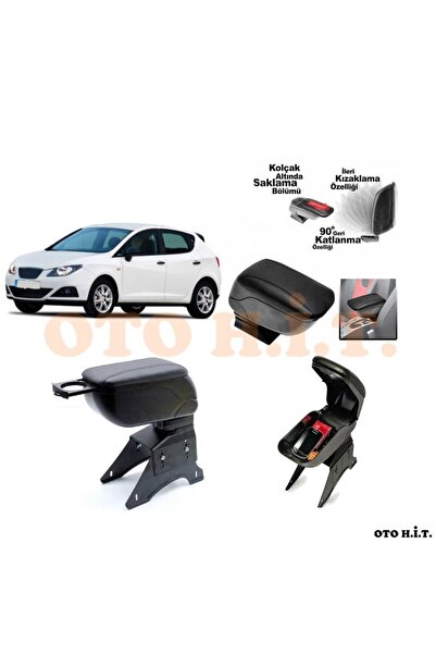 OTO H.İ.T. Seat Ibiza 2008 Üzeri Uyumlu Kol Dayama Ve Kolçak Sürgülü Bardaklı...