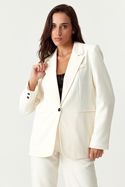 Select Moda Jachetă de damă ecru blazer