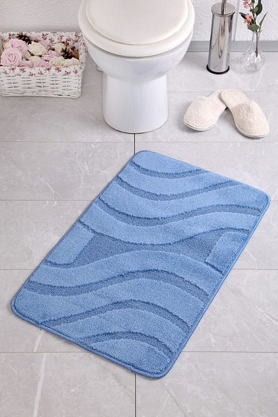 Confetti Symphony Blue Bath Rug - 60x100 Cm