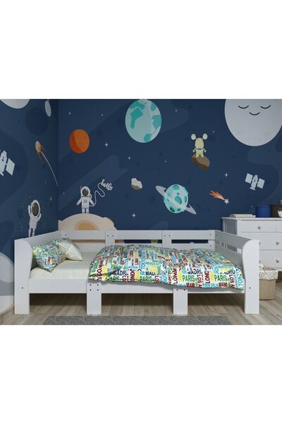 MyMob Mobilya Üç Karyola Bir Arada Büyüyen Karyola Oval Kenar Sedir Karyola-ş...