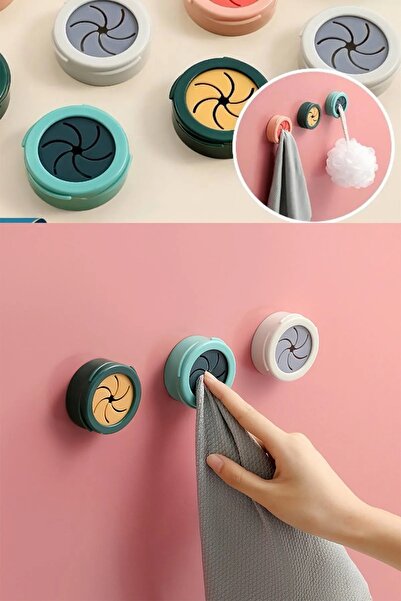 BEYZANA 2'li Çok Amaçlı Pratik Tak Çek Güçlü Yapışkanlı Askılık Banyo Lif Askısı Mutfak Bez Askı Havlu Askı